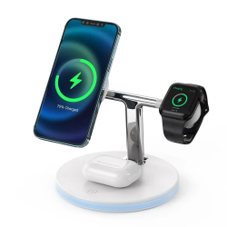 3 In 1  Fast Charging Station Type C Magnetic 15W 10W Wireless Charger Smart Watch Headset Phone Holder For Appl