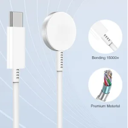 New developed quality high wireless charger type c to iphone cable for smart watch charger magnetic