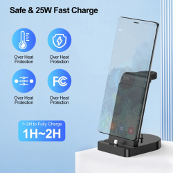 3 In 1 Wireless Charger 20w for iphone 2.5w for iwatch Mobile Phone multifunction Phone Stand