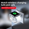 Super mini 3w usb magnetic portable wireless fast charger for apple smart watch