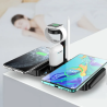 4 in 1 wireless charger mobile phone stand holder CE/FCC/ROHS certificated wireless charger for phone earphone watch