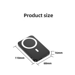 Portable 10000mah led display magnetic wireless fast charger 18W wireless power bank for phone with fast charger power banks