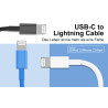 Type C to Lightning three colors cable